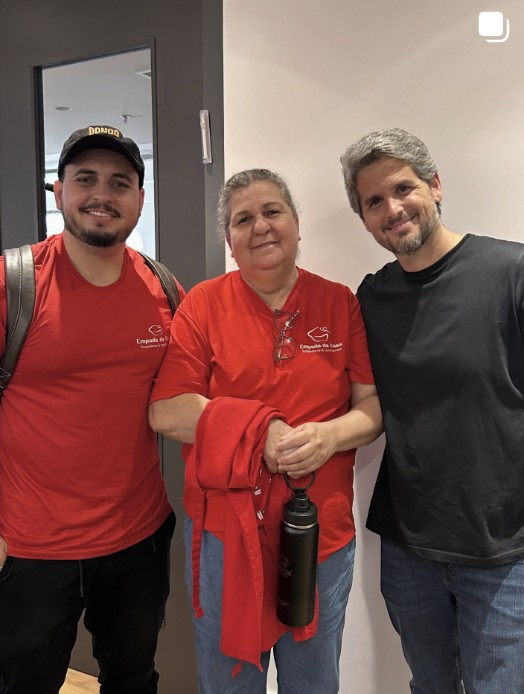 Felipe, Tia Rose e Rony Meisler